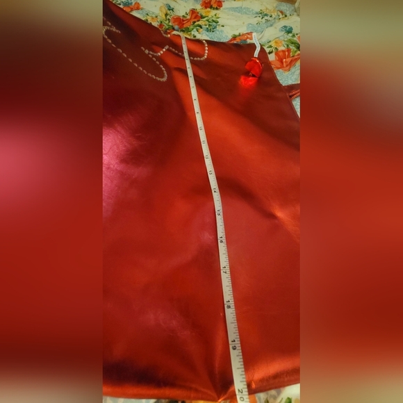 Walt Disney Parks Red Metallic Mickey Mouse Tote Bag Rhinestones 2012 Reversible - Picture 10 of 13